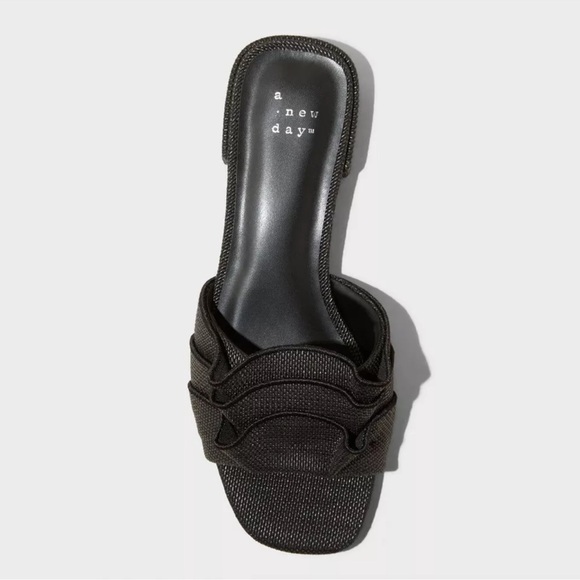 Women's Lyta Raffia Ruffle Sandals with Memory Foam Insole - A New Day - Picture 3 of 5